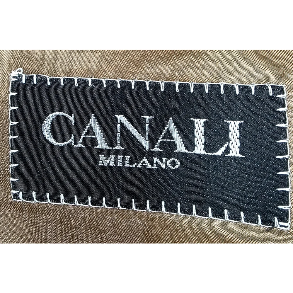 Quiet Luxury Canali Wool Blazer Mens 52L Tan Plaid Made in Italy Sport Coat - Picture 9 of 16